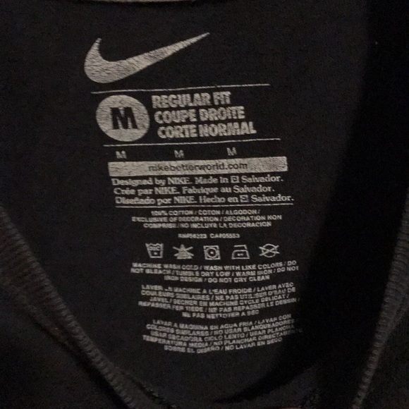 Black Nike Tee with Red White andd Grey Logo - Picture 3 of 3